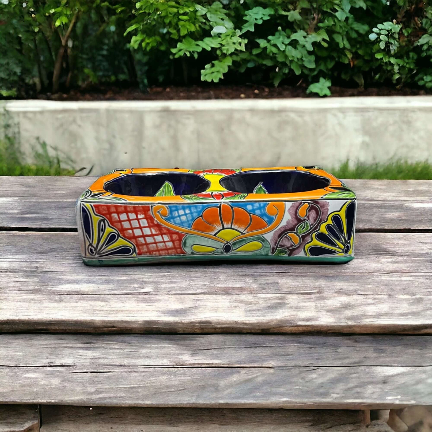 Colorful Talavera Dog Bowl | Hand-Painted Mexican Pet Dish 3 Colorful Talavera Dog Bowl | Hand-Painted Mexican Pet Dish - Image 3
