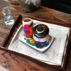 Talavera Tequila Shot Set | Panchito Salt Shaker, Plate & Shot Glass -Pottery And Glassware il fullxfull.5889661694 eul1