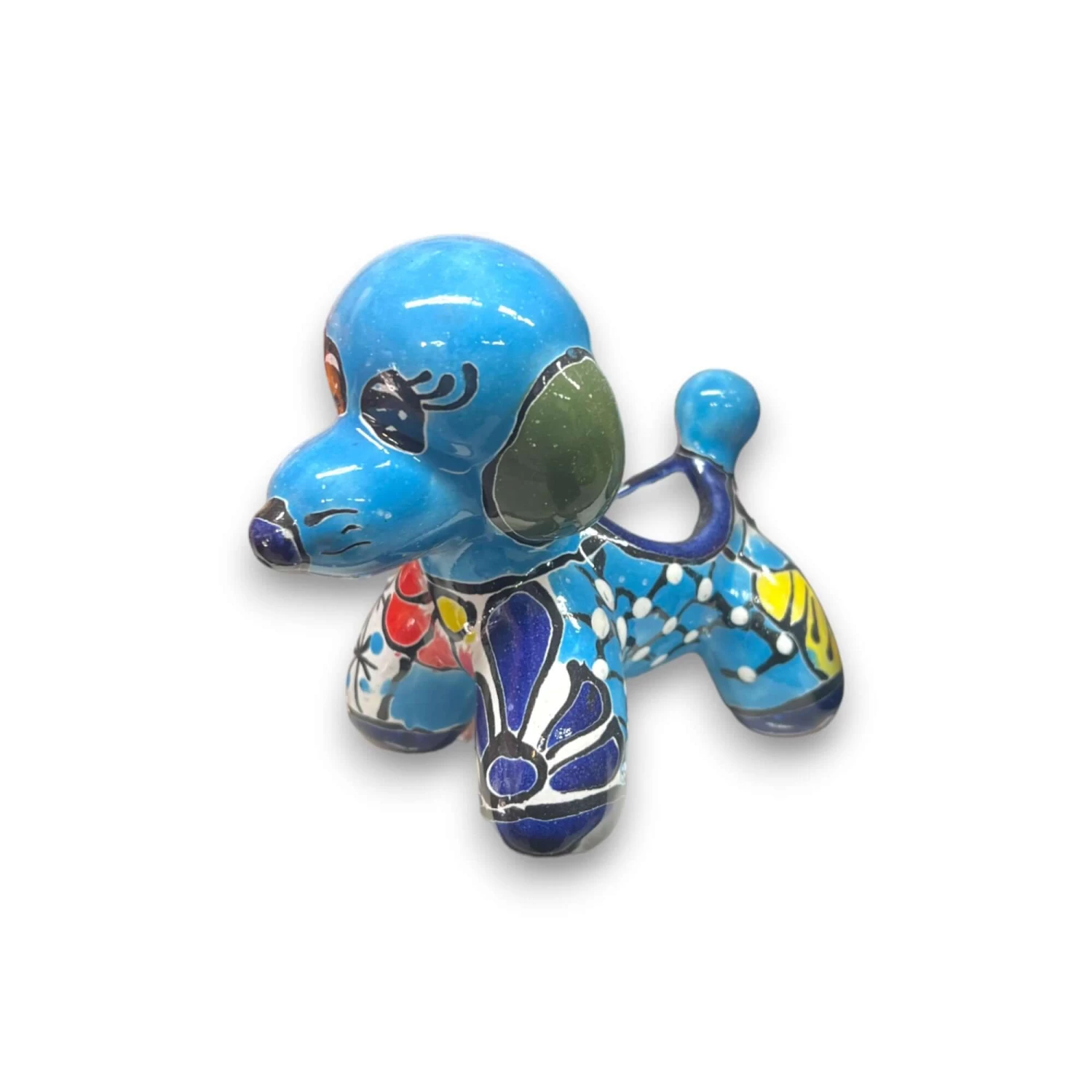 Vibrant Talavera Poodle Planter | Small Hand-Painted Mexican Dog Pottery 4 Vibrant Talavera Poodle Planter | Small Hand-Painted Mexican Dog Pottery - Image 4