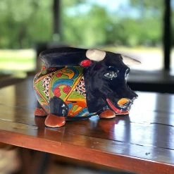 Colorful Talavera Bull Planter | Handcrafted Mexican Pottery (12" Wide) 11 Colorful Talavera Bull Planter | Handcrafted Mexican Pottery (12" Wide) -Pottery And Glassware il fullxfull.5917513172 m44x 38a0ae43 ec05 41f7 ba21 9d74d73b4f2d