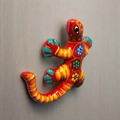 Hand-Painted Talavera Lizard Figurine | Colorful Mexican Wall Decor -Pottery And Glassware il fullxfull.5931682136 omsd 13d3f13b cd21 4349 ae66 0e2b9266decb