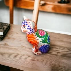 Talavera Cat Piggy Bank | Hand-Painted Mexican Ceramic Coin Holder -Pottery And Glassware il fullxfull.5931746070 nhvh a5813e6e 1713 4d55 8aa1 03762c90e9d7