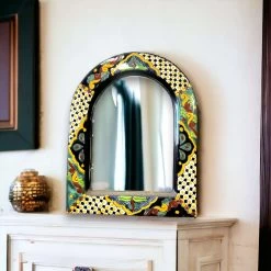 Vibrant Talavera Mirror Wall Art | Colorful Mexican Artisan Decor (Medium) -Pottery And Glassware il fullxfull.5955904606 abp7 b84f6fe0 87fe 4f19 b873 3fabc4ef7390