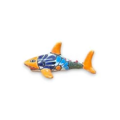 Talavera Shark Figurine | Colorful Handcrafted Mexican Art -Pottery And Glassware il fullxfull.5955937626 9x9h b2d85b37 f7cd 46b8 8cf9 790da7ab824b