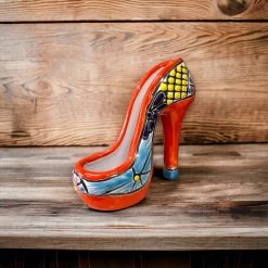 Talavera High Heel Statue | Colorful Handmade Mexican Decor -Pottery And Glassware il fullxfull.5965604847 sqlm e7df7529 429c 4fef b664 f31fbbf2d36e