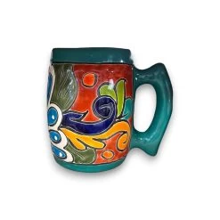 Colorful Handcrafted Mexican Coffee Mug | Talavera Ceramic Art -Pottery And Glassware il fullxfull.5975253719 bljw