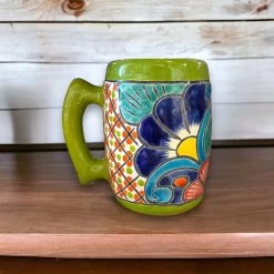 Colorful Handcrafted Mexican Coffee Mug | Talavera Ceramic Art -Pottery And Glassware il fullxfull.5975253793 8vu2