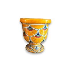 Hand-Painted Talavera Flower Pot | Colorful Peacock Design Planter (Medium) -Pottery And Glassware il fullxfull.5984133052 240h