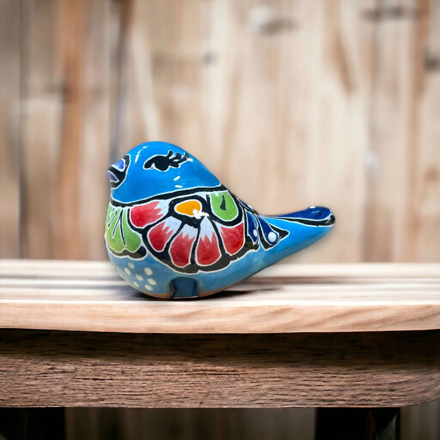 Handcrafted Talavera Bird Figurine | Mexican Flower Pot Decoration (Small) 2 Handcrafted Talavera Bird Figurine | Mexican Flower Pot Decoration (Small) - Image 2