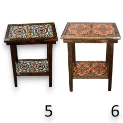 Talavera Tile End Table | Handmade Mexican Wood Accent Furniture -Pottery And Glassware il fullxfull.6004077421 7jyl Photoroom