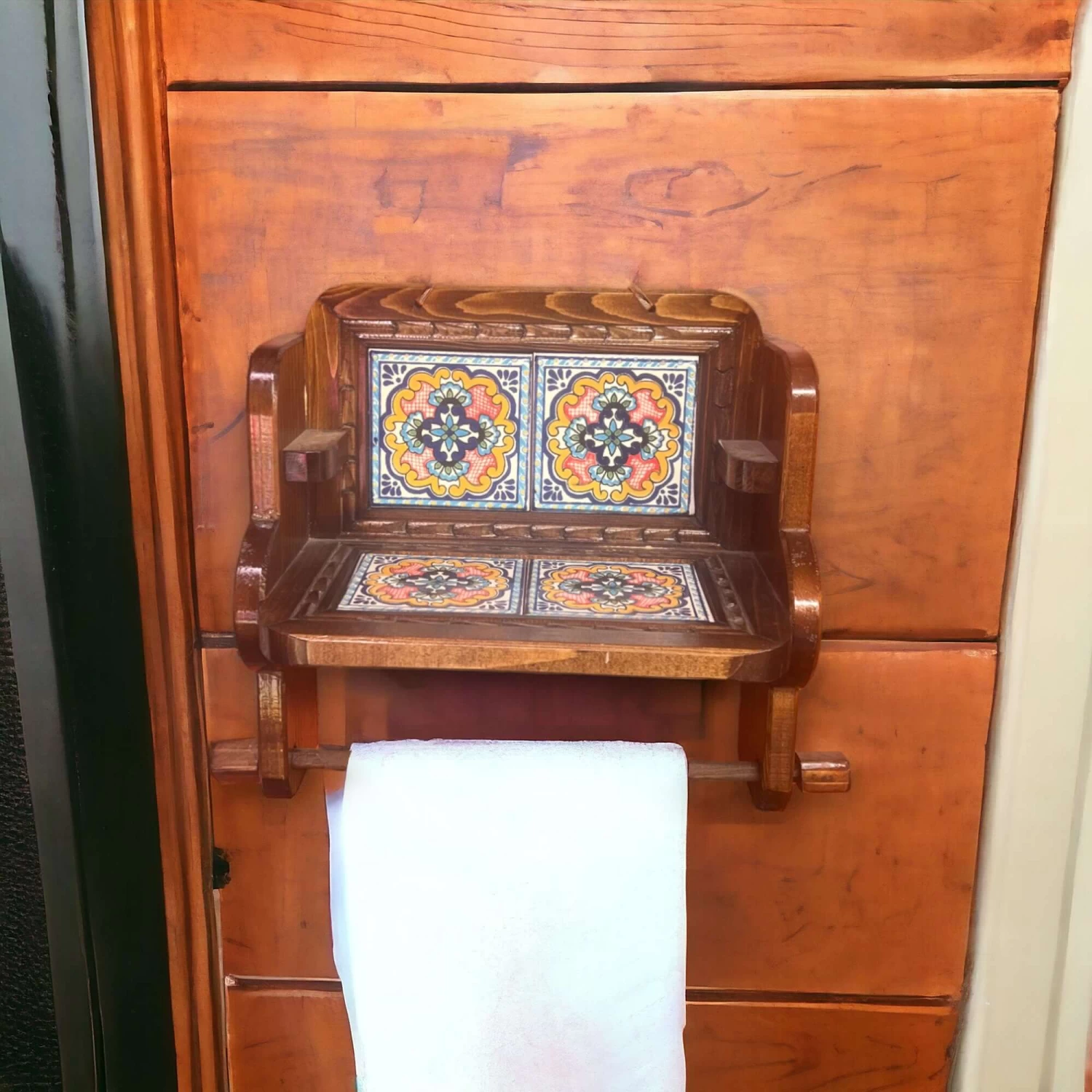 Personalized Talavera Wall Decor | Custom Paper Towel Holder 3 Personalized Talavera Wall Decor | Custom Paper Towel Holder - Image 3