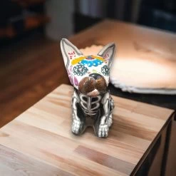 Talavera French Bulldog Statue | Day Of The Dead Mexican Decor -Pottery And Glassware il fullxfull.6083514143 npm8