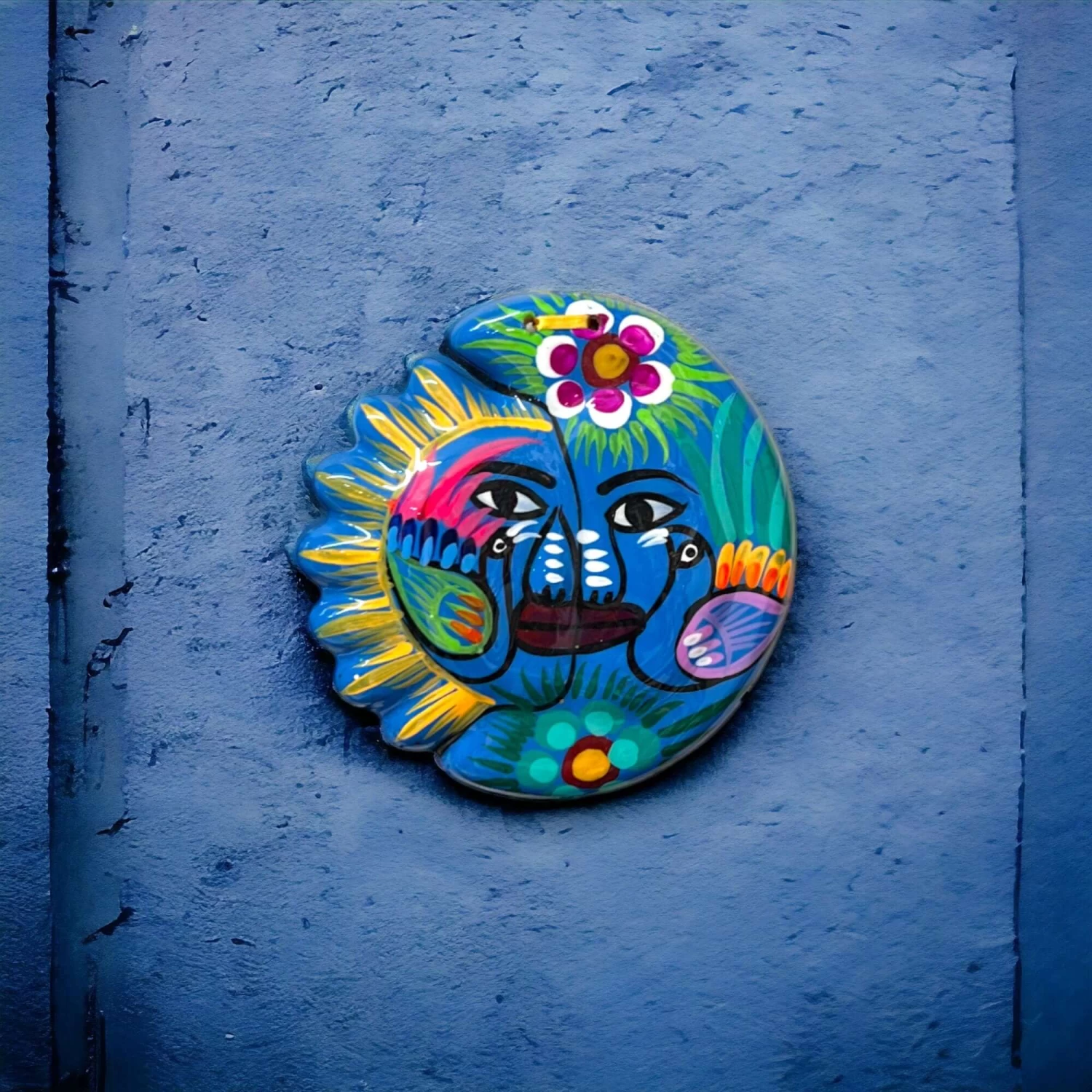 Guerrero Sun Moon Wall Art | Hand-Painted Mexican Eclipse Decor 4 Guerrero Sun Moon Wall Art | Hand-Painted Mexican Eclipse Decor - Image 4