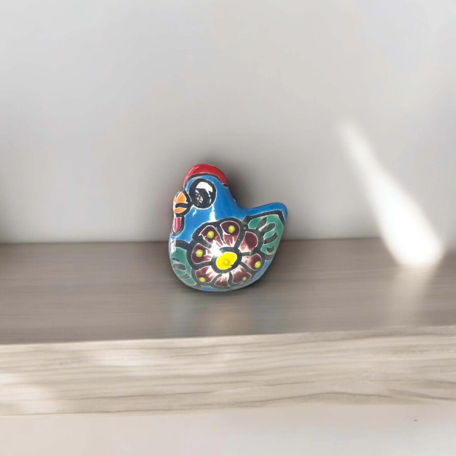 Set Of 2 Hand-Painted Talavera Chicken Figurines | Mexican Ceramic Chickens 4 Set Of 2 Hand-Painted Talavera Chicken Figurines | Mexican Ceramic Chickens - Image 4