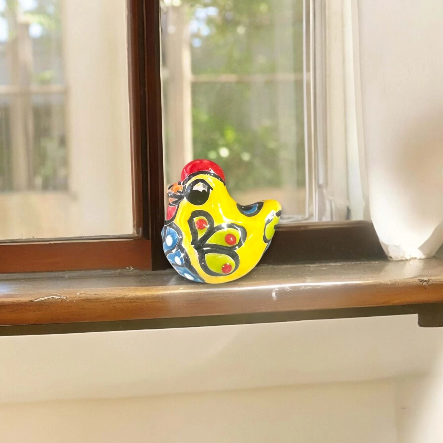 Set Of 2 Hand-Painted Talavera Chicken Figurines | Mexican Ceramic Chickens 2 Set Of 2 Hand-Painted Talavera Chicken Figurines | Mexican Ceramic Chickens - Image 2