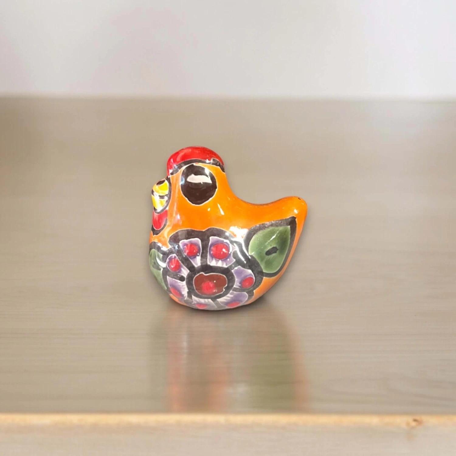 Set Of 2 Hand-Painted Talavera Chicken Figurines | Mexican Ceramic Chickens 3 Set Of 2 Hand-Painted Talavera Chicken Figurines | Mexican Ceramic Chickens - Image 3
