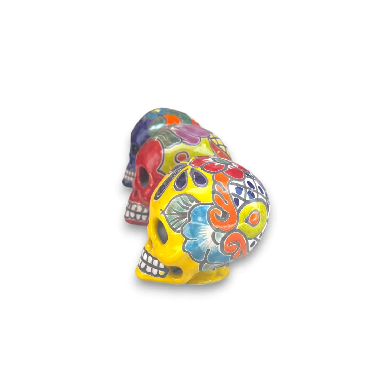 Unique Mexican Handcrafted Skull Figurine | Small Artisan Statue For Home Decor 3 Unique Mexican Handcrafted Skull Figurine | Small Artisan Statue For Home Decor - Image 3