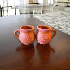 Pink Talavera Mug | Authentic Handmade Mexican Clay Jarrito -Pottery And Glassware il fullxfull.6159818246 ez7t 784268f7 a081 4de6 8579 ed9b5bec9494