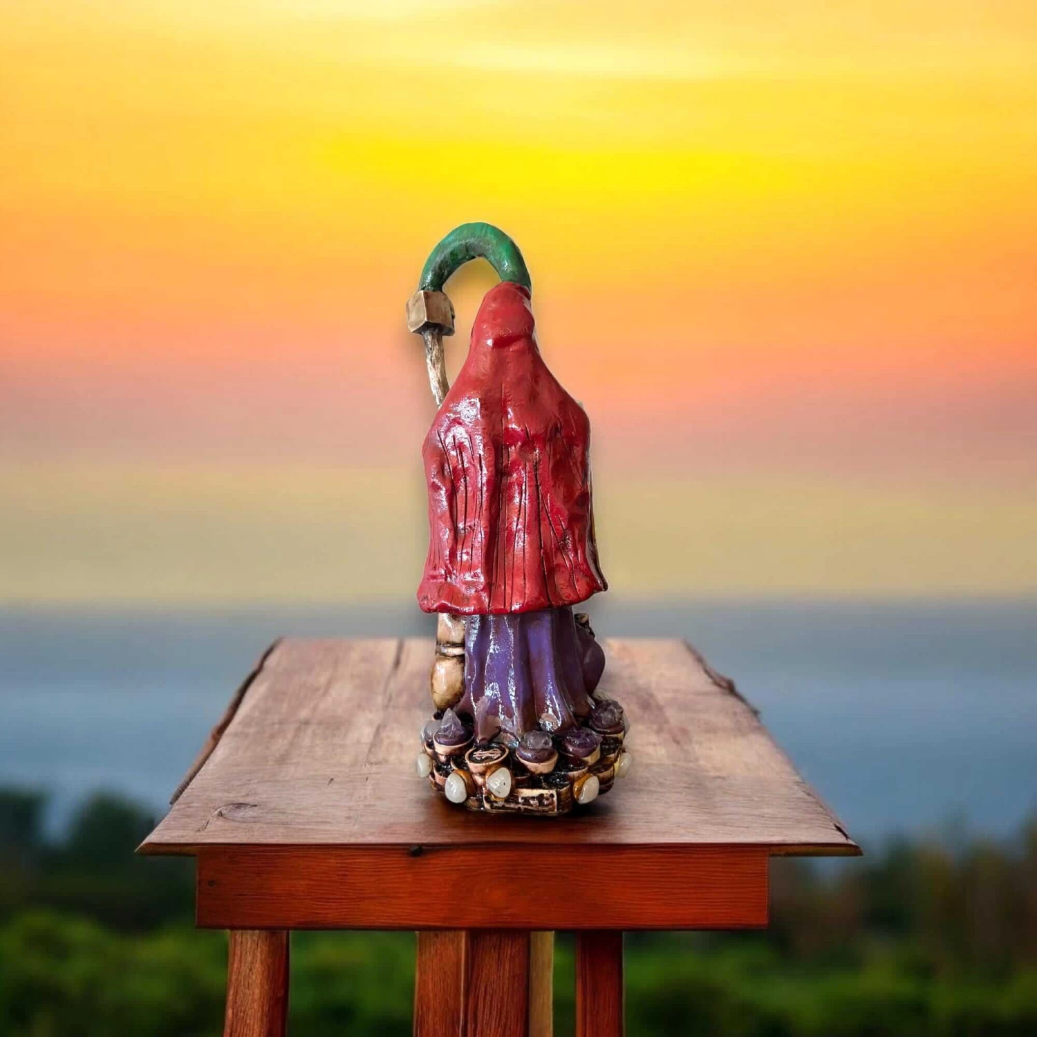 Grim Reaper Statue | Handcrafted Mexican Aztec Sculpture 2 Grim Reaper Statue | Handcrafted Mexican Aztec Sculpture - Image 2