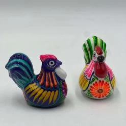 Set Of 2 Chicken Salt And Pepper Shakers | Mexican Hand-Painted Guerrero Pottery -Pottery And Glassware il fullxfull.6462740588 51ue