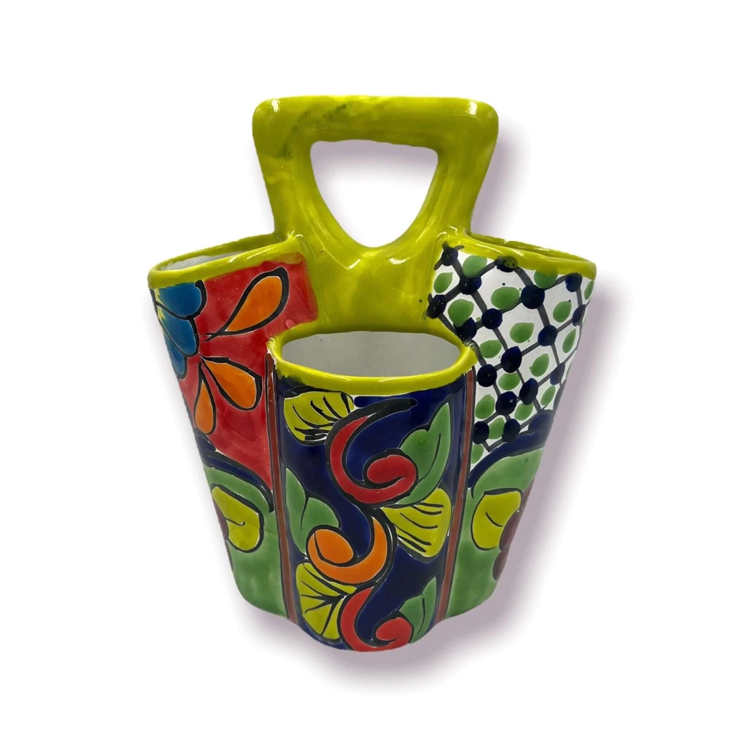 Talavera Utensil Holder | Colorful Handcrafted Mexican Organizer 3 Talavera Utensil Holder | Colorful Handcrafted Mexican Organizer - Image 3