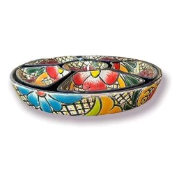 Mexican Handmade Talavera Sectional Appetizer Tray | Hand Painted Pottery -Pottery And Glassware il fullxfull.6462884054 6nds