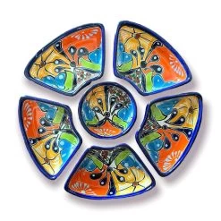 Mexican Handmade Talavera Sectional Appetizer Tray | Hand Painted Pottery -Pottery And Glassware il fullxfull.6462884258 nem1