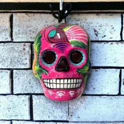 Colorful Calavera Skull | Hand-Painted Mexican Wall Art Decor -Pottery And Glassware il fullxfull.6462997710 i8o5