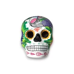 Colorful Calavera Skull | Hand-Painted Mexican Wall Art Decor -Pottery And Glassware il fullxfull.6462997750 jzos