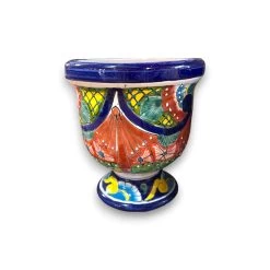 Hand-Painted Talavera Flower Pot | Colorful Design Planter (Medium) -Pottery And Glassware il fullxfull.6510827295 adm8