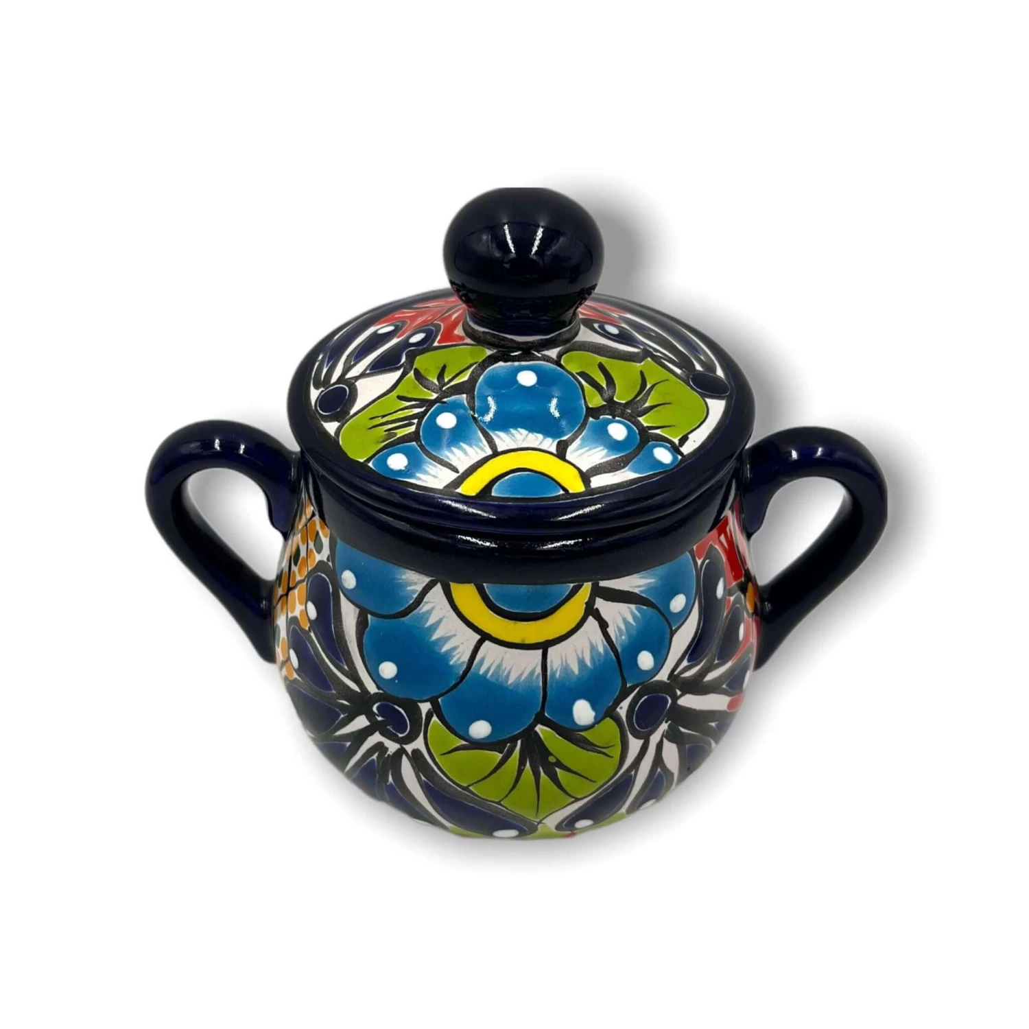 Handmade Talavera Sugar Jar | Colorful Mexican Ceramic Pot 4 Handmade Talavera Sugar Jar | Colorful Mexican Ceramic Pot - Image 4