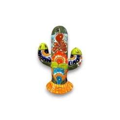 Handmade Talavera Cactus Statue | Medium Size Colorful Cultural Art -Pottery And Glassware il fullxfull.6511019147 4q3n