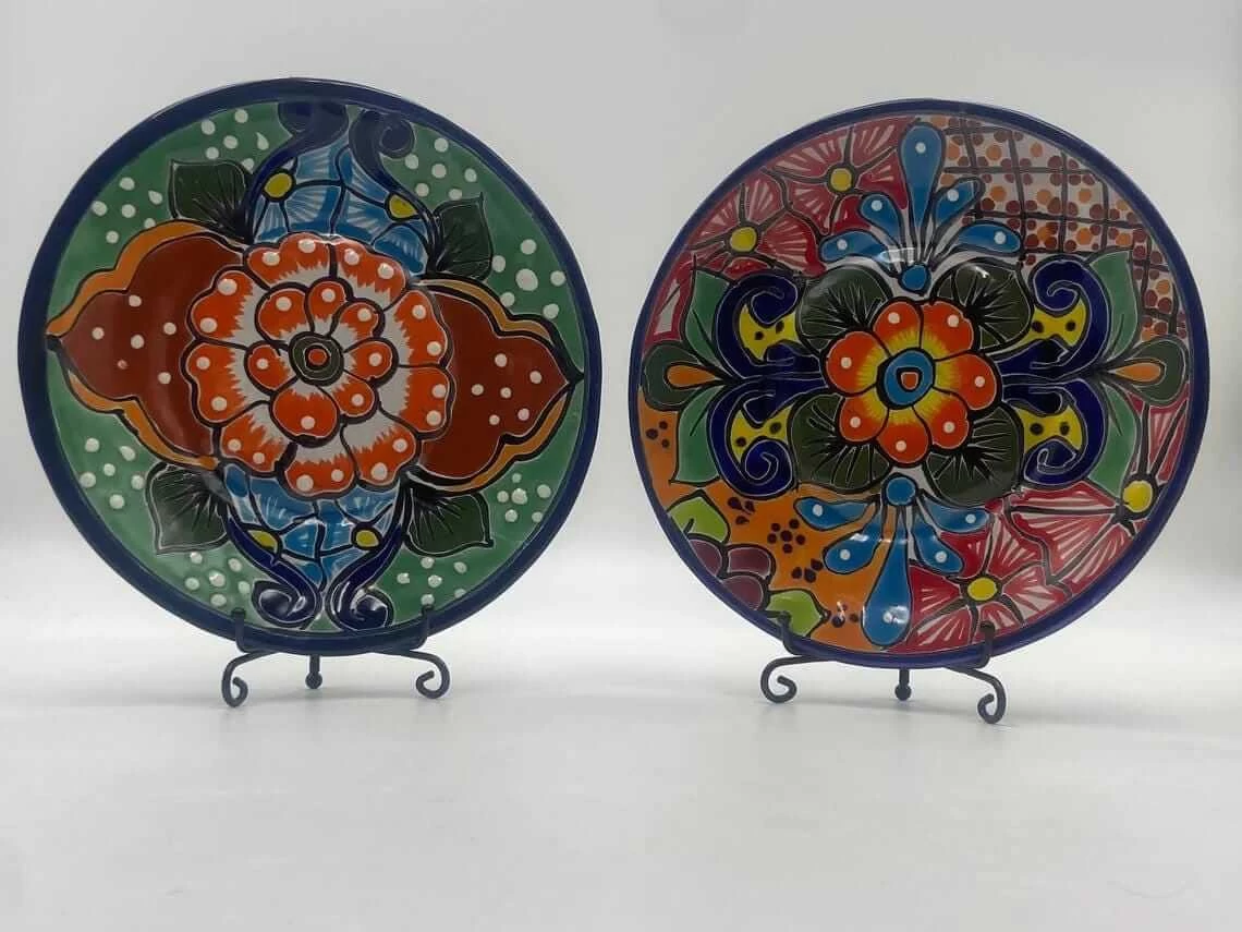 8" Talavera Dinner Plate | Hand-Painted Mexican Folk Art Dish 6 8" Talavera Dinner Plate | Hand-Painted Mexican Folk Art Dish - Image 6