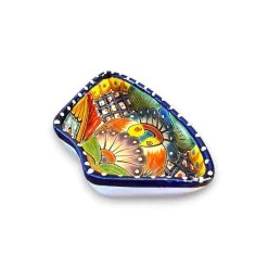 Talavera Sectional Appetizer Tray | Mexican Hand-Painted Pottery -Pottery And Glassware mexican hand painted talavera appetizer tray