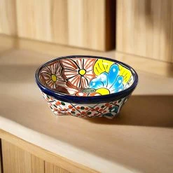 Custom Talavera Dinnerware Set | Hand-Painted Mexican Ceramic -Pottery And Glassware mexican handmade talavera salsa bowl 1