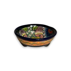 Small Talavera Salsa Bowl | Handmade Mexican Sauce Dish -Pottery And Glassware small talavera salsa bowl handmade mexican