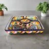 Square Talavera Appetizer Tray | Hand-Painted Mexican Serving Dish