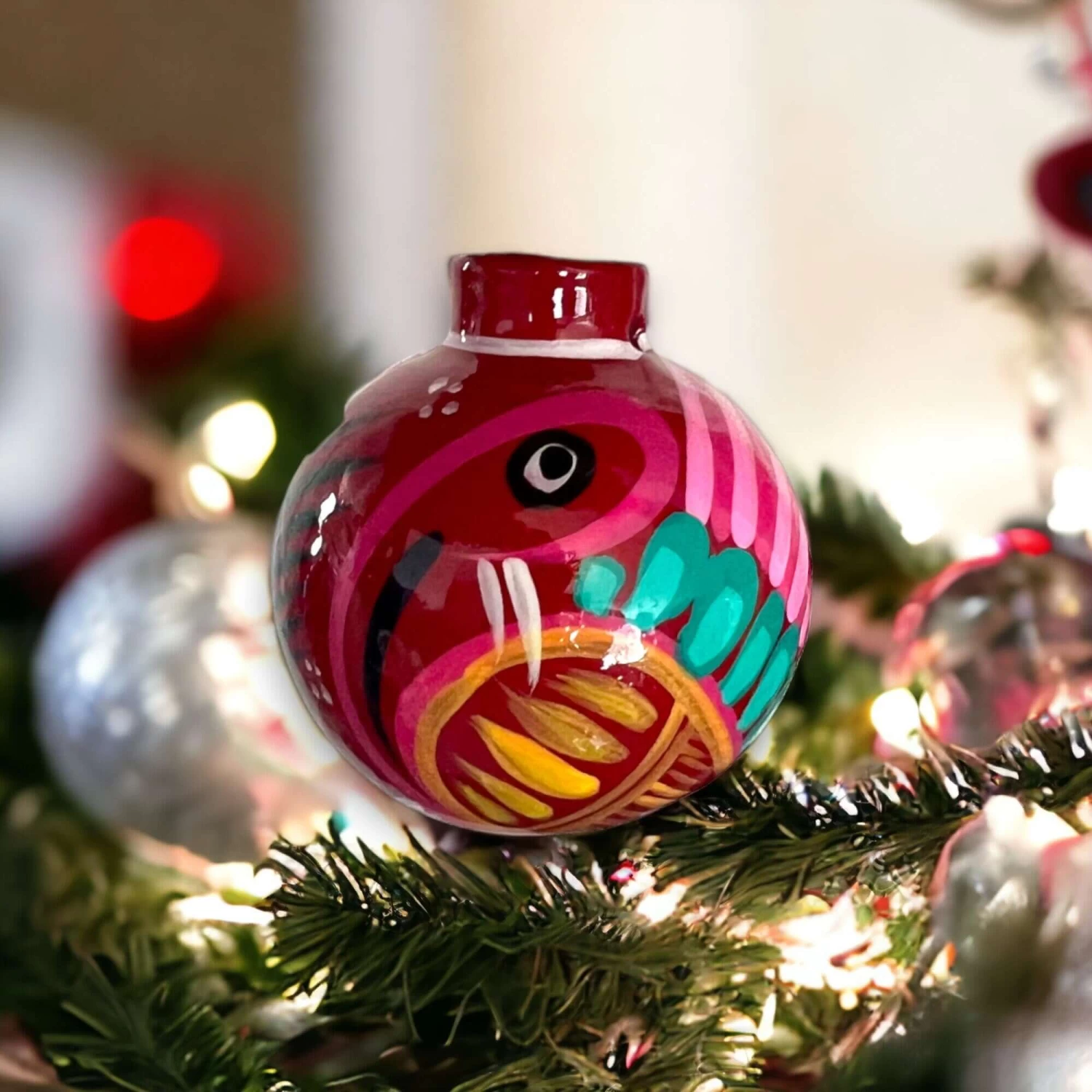 Talavera Christmas Ornaments | Festive Folk Art Decor 5 Talavera Christmas Ornaments | Festive Folk Art Decor - Image 5