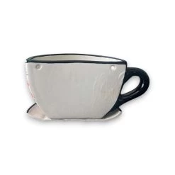 Talavera Coffee Cup Planter | Hand-Painted Mexican Wall Pot -Pottery And Glassware talavera coffee cup planter handpainted mexican wall pot