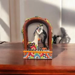 Talavera Day Of The Dead Wedding Figurines | Mexican Altar Decor