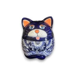 Talavera Cat Planter | Handcrafted Fat Cat Ceramic Pot -Pottery And Glassware talavera handcrafted cat planter ceramic