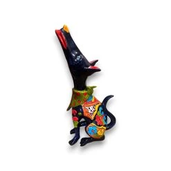 Talavera Howling Coyote Statue | Handmade Mexican Folk Art -Pottery And Glassware talavera howling coyote statue mexican folk art 1
