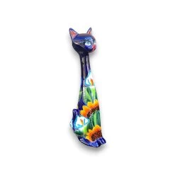 Tall Talavera Cat Statue | Handmade Mexican Sunflower Decor 6 Tall Talavera Cat Statue | Handmade Mexican Sunflower Decor -Pottery And Glassware tall talavera cat statue mexican sunflower decor 1