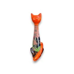 Tall Talavera Cat Statue | Mexican Terracotta Desert Design 8 Tall Talavera Cat Statue | Mexican Terracotta Desert Design -Pottery And Glassware tall talavera cat statue mexican terracotta design