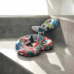 White Talavera Snake Statue | Hand-Painted Mexican Decor 5 White Talavera Snake Statue | Hand-Painted Mexican Decor -Pottery And Glassware white talavera snake statue handpainted mexican decor